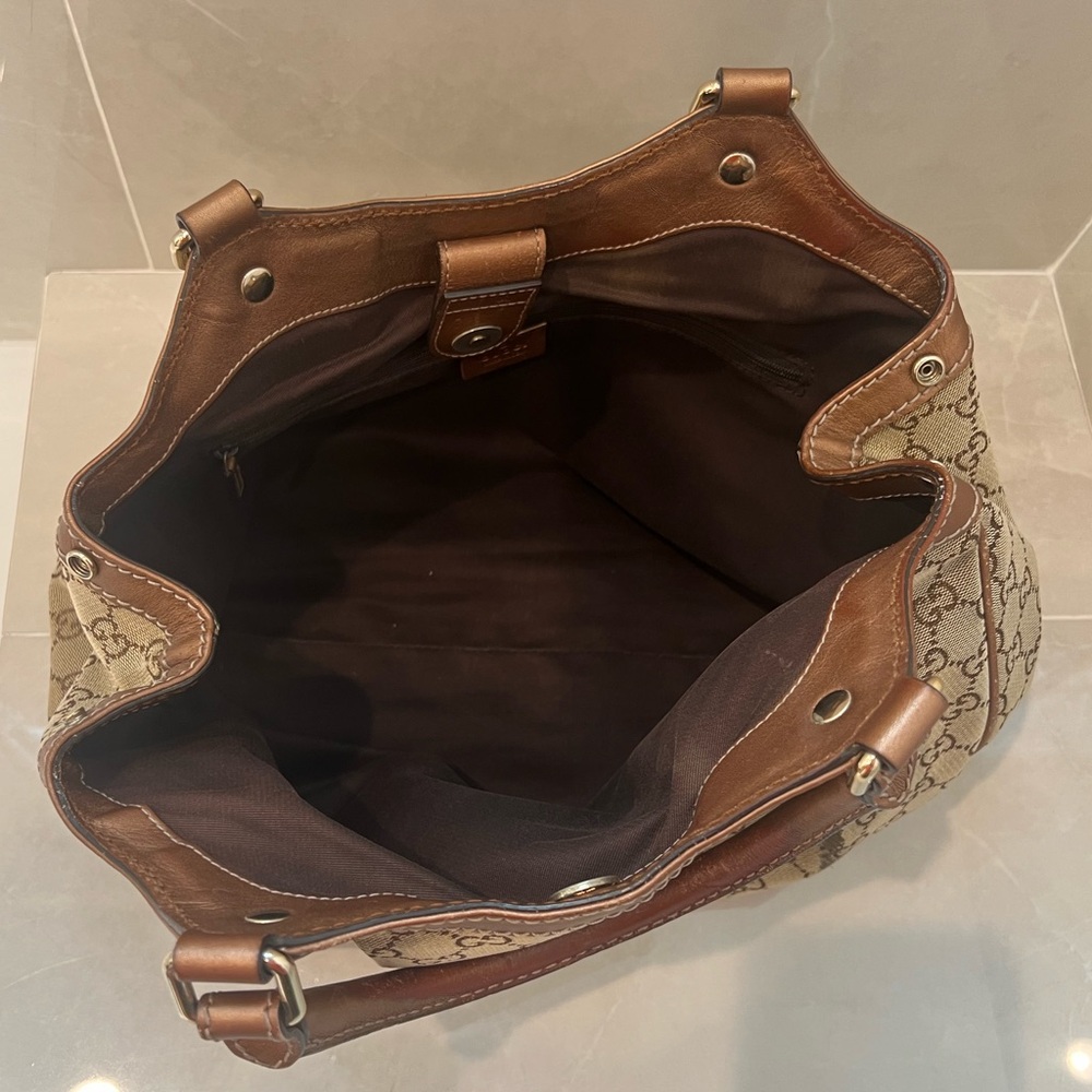 Authentic Gucci Sukey Brown/Bronze Bag - Picture 9 of 11